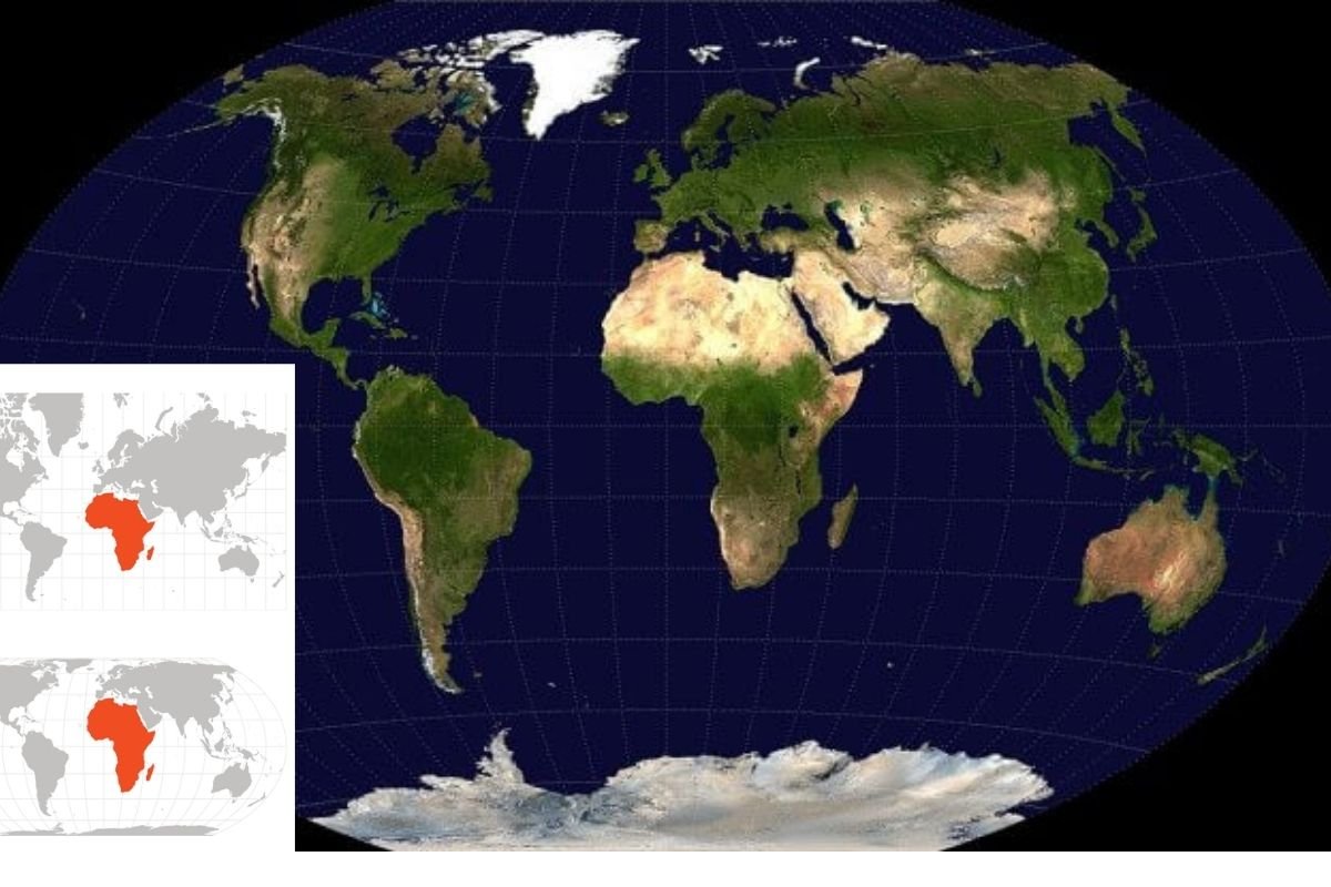 La distorsión del tamaño de África en mapas anteriores